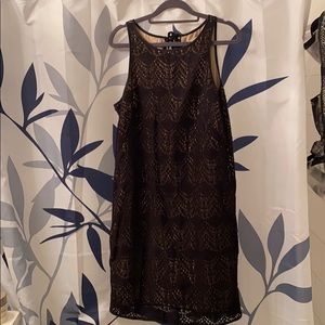 Loft black knit dress